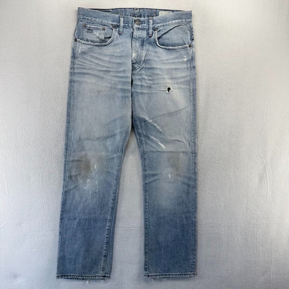 G Star Jeans Men's FITS 33x32 blue Straight Light Wash Loose Baggy Vintage y2k